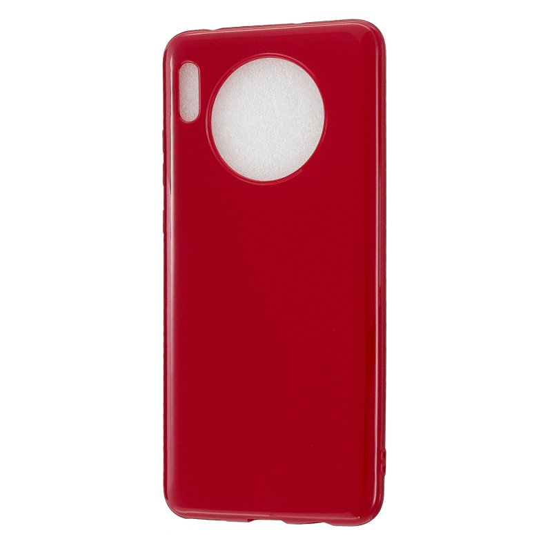For HUAWEI Mate 30/30 Lite/30 Pro Cellphone Case Simple Profile Soft TPU Shock-Absorption Phone Cover Rose red
