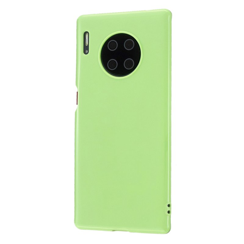 For HUAWEI Mate 30/30 Lite/30 Pro Cellphone Case Simple Profile Soft TPU Shock-Absorption Phone Cover Fluorescent green