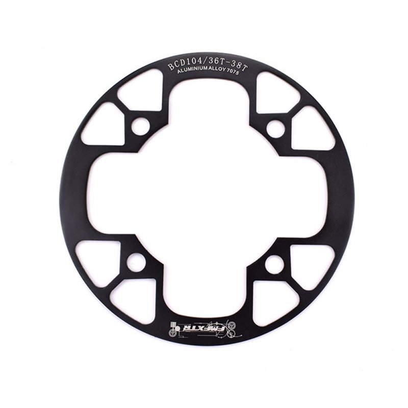 104bcd MTB Bicycle Chain Wheel Protection Cover Bicycle Protection Plate Guard Bike Crankset Full Protection Plate 36-38T black