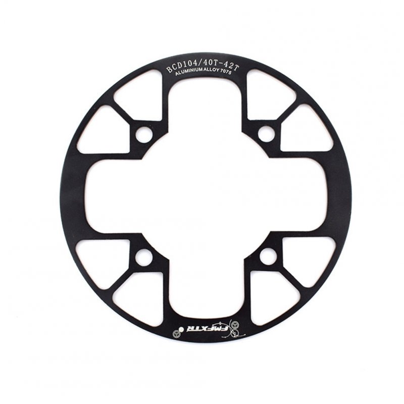 104bcd MTB Bicycle Chain Wheel Protection Cover Bicycle Protection Plate Guard Bike Crankset Full Protection Plate 40-42T black