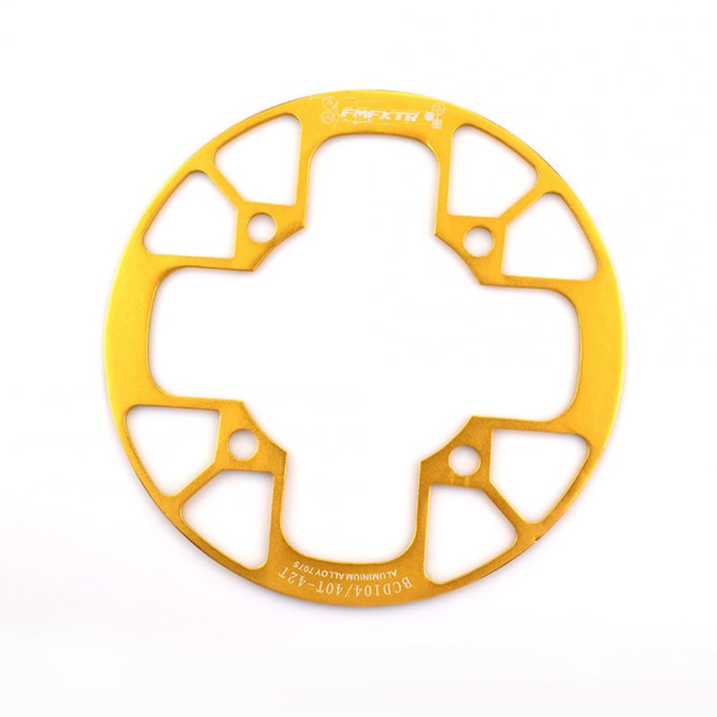 104bcd MTB Bicycle Chain Wheel Protection Cover Bicycle Protection Plate Guard Bike Crankset Full Protection Plate 40-42T gold