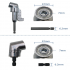 105 Angle Screwdriver Set Socket Holder Adapter Adjustable Bits Drill Bit Angle Screw Driver Tool  Silver