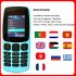 1062G Mobile Phone Dual Sim 1 8 Inches Large Hd Screen Phone blue