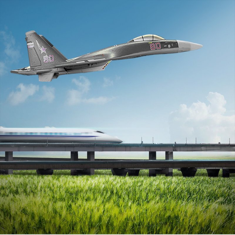 SU-35 2.4G Remote Control Glider 6--axis Gyro Fixed Wing 6D Inverted Flight LED Night Flight Model Aircraft Toy