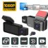 1080P 3 Lens Dash Camera Front Inside And Rear HD Night Vision Reversing Driving Recorder Universal WIFI Car DVR Black