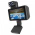 1080P Car Dash Cam 3 inch Lcd Night Vision Driving Recorder 360 Degrees 3 recording 24h Parking Monitoring Black
