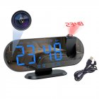 1080P Digital Projection Clock Wifi Camera Night Vision Security Camcorder