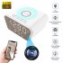 1080P Full HD Wifi Mini Camera Night Vision Motion Detection Clock Camcorder Wireless Charging Alarm Clock Cam White