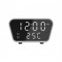 1080P Full HD Wifi Mini Camera Night Vision Motion Detection Clock Camcorder Wireless Charging Alarm Clock Cam White