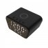 1080P Full HD Wifi Mini Camera Night Vision Motion Detection Clock Camcorder Wireless Charging Alarm Clock Cam White