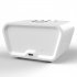 1080P Full HD Wifi Mini Camera Night Vision Motion Detection Clock Camcorder Wireless Charging Alarm Clock Cam White