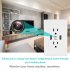 1080P HD Mini Camera Wifi Wall Socket Camcorder Motion Detection Dual Usb Power Wall Outlet Camera US Plug White