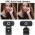1080P HD Webcam Microphone USB Plug Play Video Call Web Camera for PC Laptop Computer black