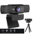 1080P HD Webcam with Mic Rotatable PC Desktop Web Camera Cam Mini Computer WebCamera Cam Video Recording Work 1080P camera   triangle bracket