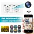 1080P HD Wifi Mini Camera Usb Socket Adapter Motion Detection Home Security Camcorder EU Plug Q25 White