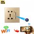 1080P HD Wifi Video Camera Socket Motion Detection Camcorder Wall Plug Dock Cam Audio Recorder White