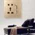 1080P HD Wifi Video Camera Socket Motion Detection Camcorder Wall Plug Dock Cam Audio Recorder White