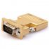 1080P HDMI Female to VGA Male Converter Adapter with 3 5mm Audio Cable  HDMI Connector Golden