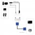 1080P HDMI to VGA Digital to Analog Audio Adapter Video Converter Cable for PC Laptop TV Box Projector White