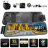 1080P High Definition Car Dvr Front Rear Dual Dash Cam 10 Inch Touch Screen Video Recorder Loop Recording G Sensor Black