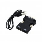 1080P VGA Male to HDMI Female HDTV with 3.5mm Audio USB Plug Cable Adapter  black