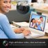 1080P Video Camera Auto Focus HD Webcam Noise Canceling Microphone Web Conference Camera for Laptop Computer Black