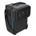 1080p 200m Pixels Full Hd Wifi  Camera, Mp4 Format Dv Action Cam Law Enforcement Recorder, 900mah Video Night Vision 256g Black+blue edge