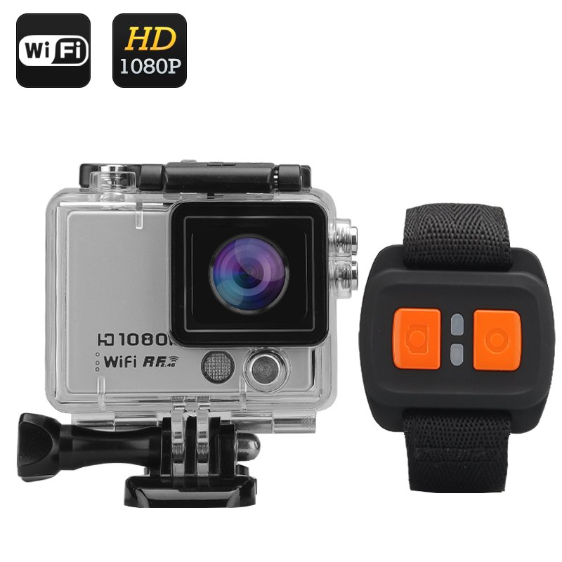 Waterproof Action Camera With Remote Strap