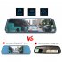 1080p Car Dash Cam Night Vision 10 inch Full Screen 170 degree Wide angle Hd Driving Recorder Streaming Media black