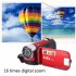 1080p Full HD 16MP DV Camcorder Digital Video Camera 270 degree Rotation Screen 16x Night Digital Zoom Red EU Plug