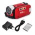 1080p Full HD 16MP DV Camcorder Digital Video Camera 270 degree Rotation Screen 16x Night Digital Zoom Red EU Plug
