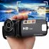 1080p Full HD 16MP DV Camcorder Digital Video Camera 270 degree Rotation Screen 16x Night Digital Zoom Black EU Plug