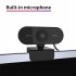 1080p Full Hd Webcam Built in Microphone Usb Plug Web Cam for Mac Laptop Youtube Xbox Skype PC Computer Black