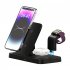 1080p HD Wifi Mini Camera Wireless Charger Stand Multi functional Motion Detection Night Vision Camcorder Black