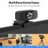1080p High definition Webcam Video Conference Computer Camera With Microphone black