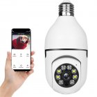 1080p Ip E27 Light Bulb Camera 360 Degree Wi-fi Infrared Night Vision Smart Wireless Security Camera  (2.4G/5G) White