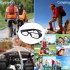 1080p Wifi Camera Glasses Mobile Monitoring Outdoor Cycling Dvr Video Recorder Compatible For Android ios Black WiFi Glasses