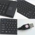 109 key Usb Silicone Soft Keyboard Waterproof Wire Control Portable Flexible Foldable Keyboard Compatible For Windows Vista black