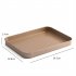 10Inches Gold Color Rectangle Carbon Steel Non Stick Cake Bread Baking Tray   Gold