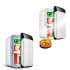 10L Portable Mini Fridge For Car And Home Use  Semiconductor Refrigerator Cooler And Warmer With Back Heat Dissipation Grille  For Foods  Drink  Breast Milk Sto