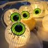 10LED Halloween Paper Lantern Glowing Eyeball Handheld Lantern Ghost Festival Scene Arrangement Decorative Light String Warm White