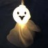 10LED Halloween Paper Lantern Glowing Ghost Face Handheld Lantern Ghost Festival Scene Decorative Light String Warm White