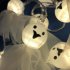 10LED Halloween Paper Lantern Glowing Ghost Face Handheld Lantern Ghost Festival Scene Decorative Light String Warm White