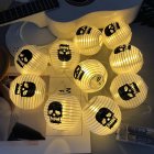 10LEDs Halloween Lantern String Light for Ghost Festival Background Decoration Lamp Warm White