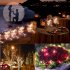 10M 100LED Outdoor Solar Powered Copper Wire String Light Night Lamp with Ground Pin Rod  Yard Garden Decoration blue light double function copper wire colour