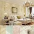10M 3D Flower Pattern Wallpaper for Bedroom Living Room Decor Beige