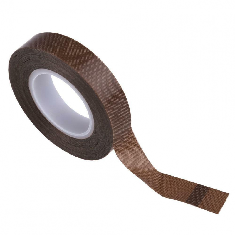 10M Brown Color PTFE Coating Fiberglass Cloth Silicone Tape Wide 10mm/19mm/25mm brown_0.13mmx25mmx10M