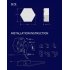 10PCS LED DIY Assembly APP Control Night Light Wall Lamp for Home Decor USB interface