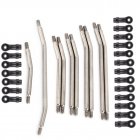 10PCS Metal RC Links Upper + Lower Linkage Chassis Link Set With Plastic Rod End For 1/10 AXIAL SCX10 II 90046 RC Crawler <span style='color:#F7840C'>Car</span> 10PCS