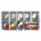 10Pcs 16Pcs Fishing Metal Lure Kit Baits Sequins Spinner Lures 10 sequins  1 5g 6g  6g